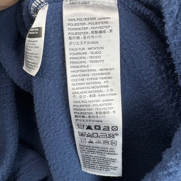 Levi's Men's Blue Fleece Relaxed Fit Quarter‎ Zip Hoodie Sweatshirt XXL - Picture 3 of 8